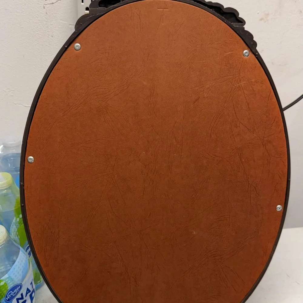 Home Interiors Gold Oval Wall Mirror with Ornate Frame